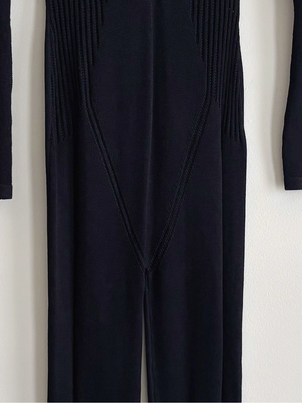 Manière De Voir Black Knitted Contour Jumpsuit Bodysuit Large - Picture 4 of 11